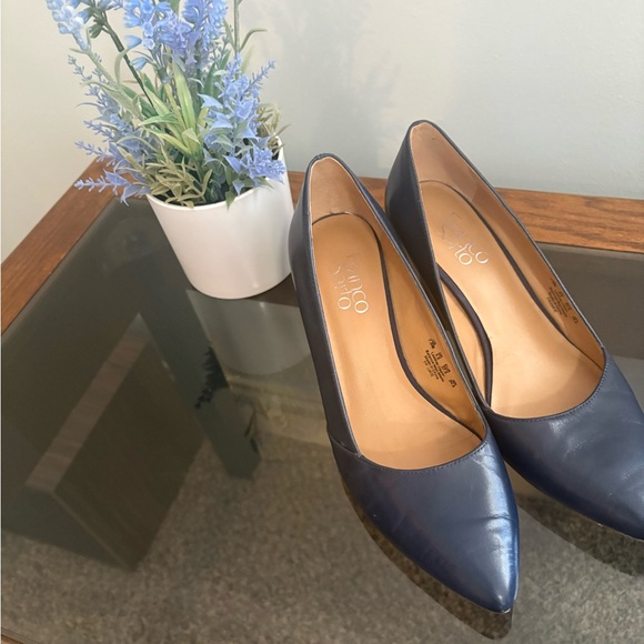 Franco Sarto Shoes - Franco Sarto Navy Blue Women's Wedge Heels